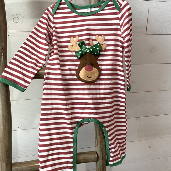 Reindeer striped onesie - Picture 1 of 4